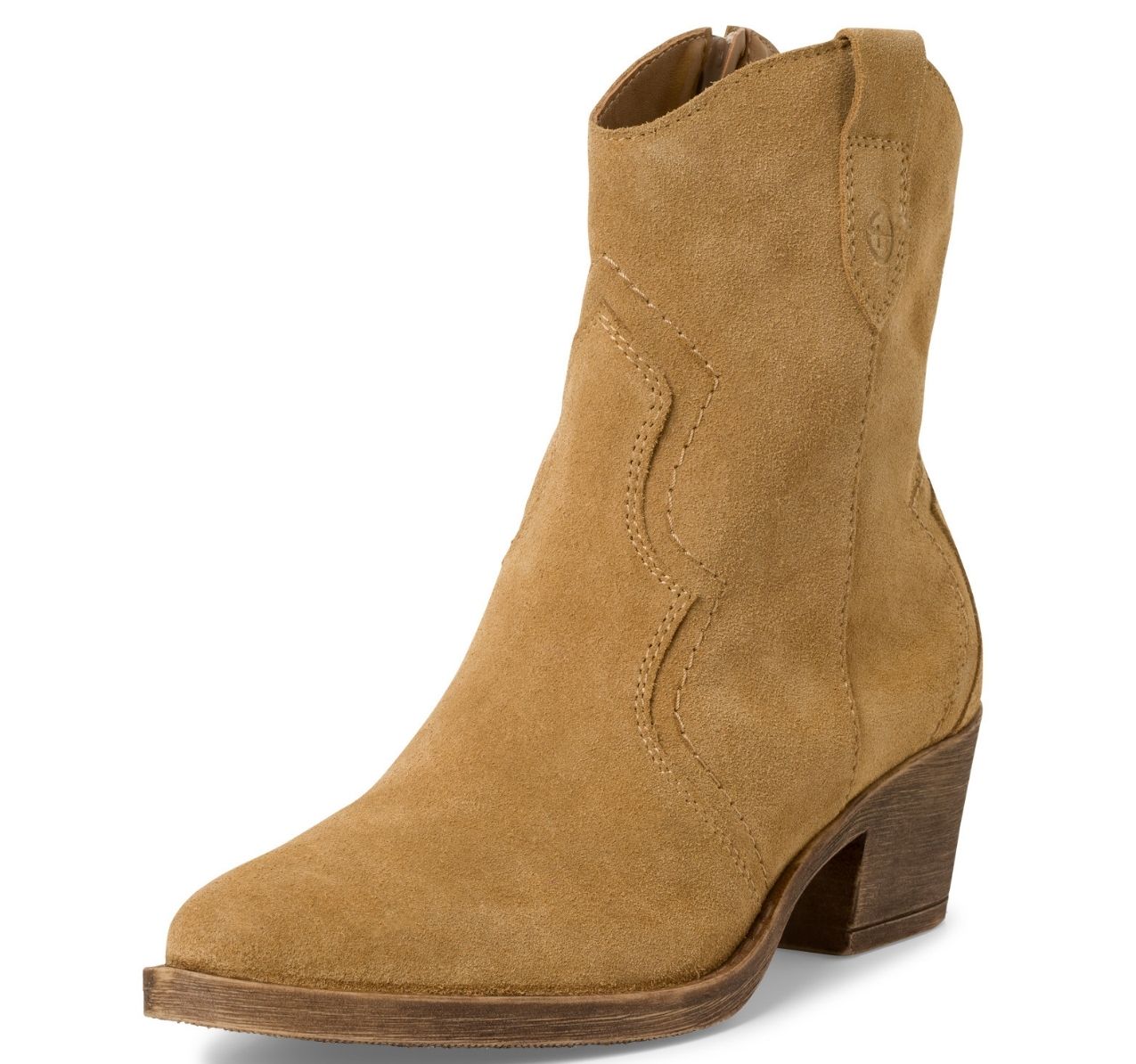 Stivaletto Beige Tacco Medio 25702