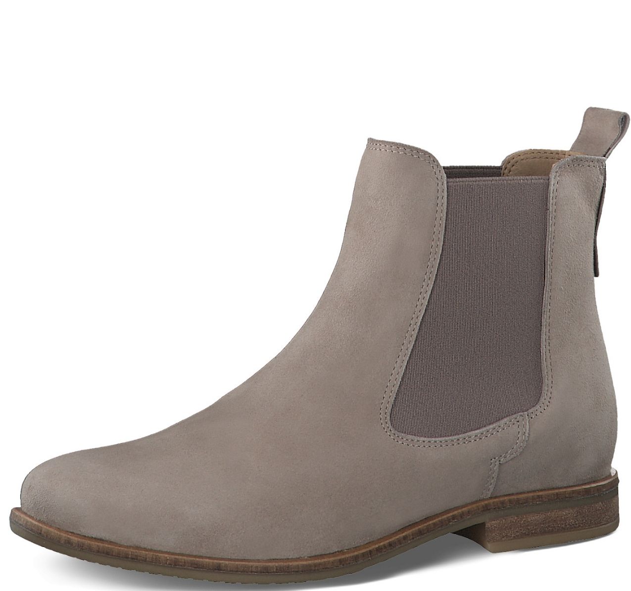 Stivaletto Beige Tacco Basso 25304