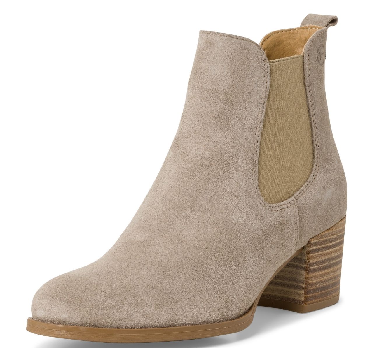 Stivaletto Beige Tacco Medio 25342