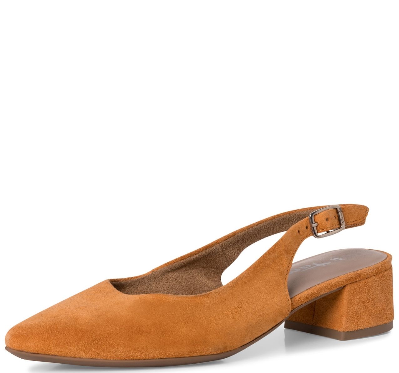 Scarpa Arancio Aperta nel Tallone Tacco Medio 29500