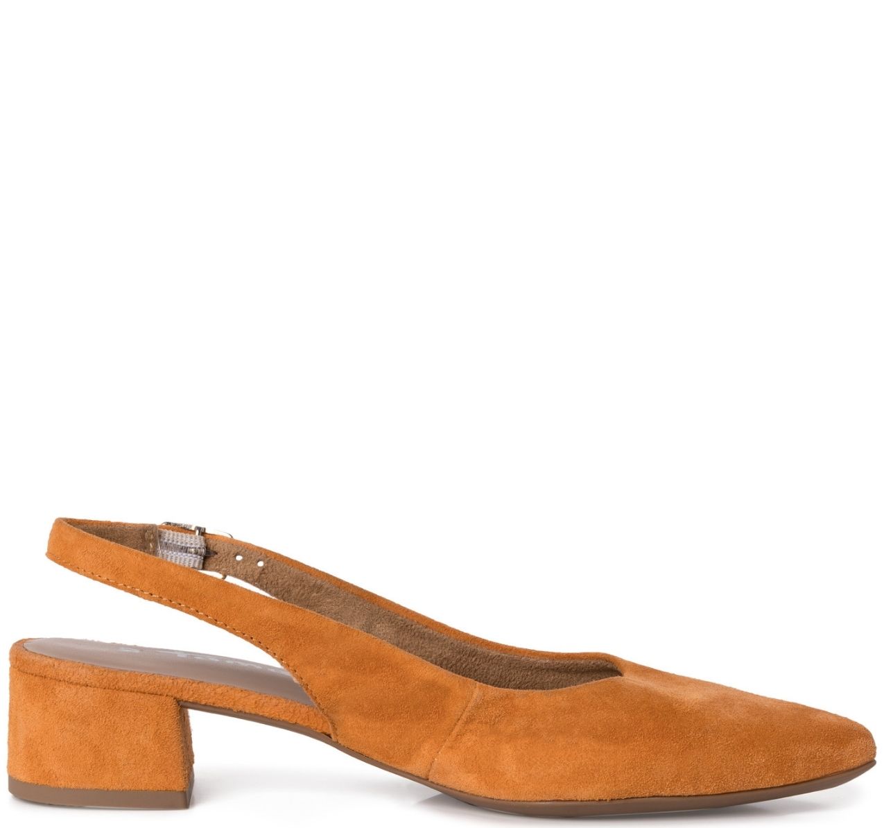 Scarpa Arancio Aperta nel Tallone Tacco Medio 29500 - immagine 2