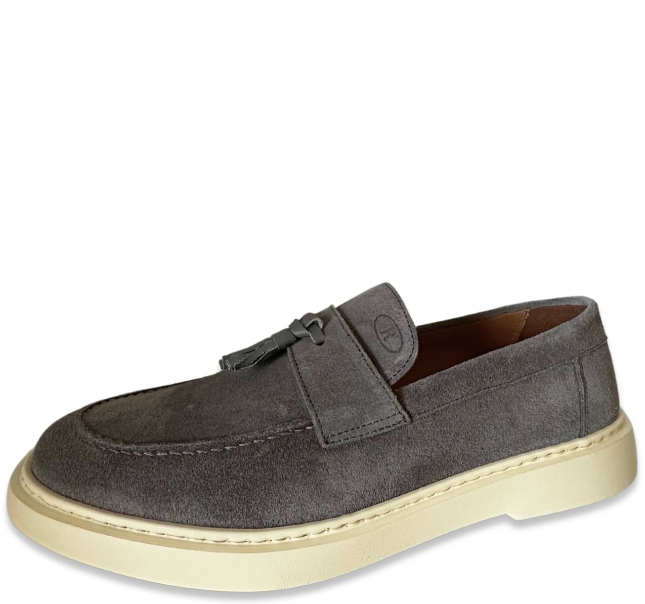Mocassino Camoscio Grigio Rogal's Uomo Bolt6