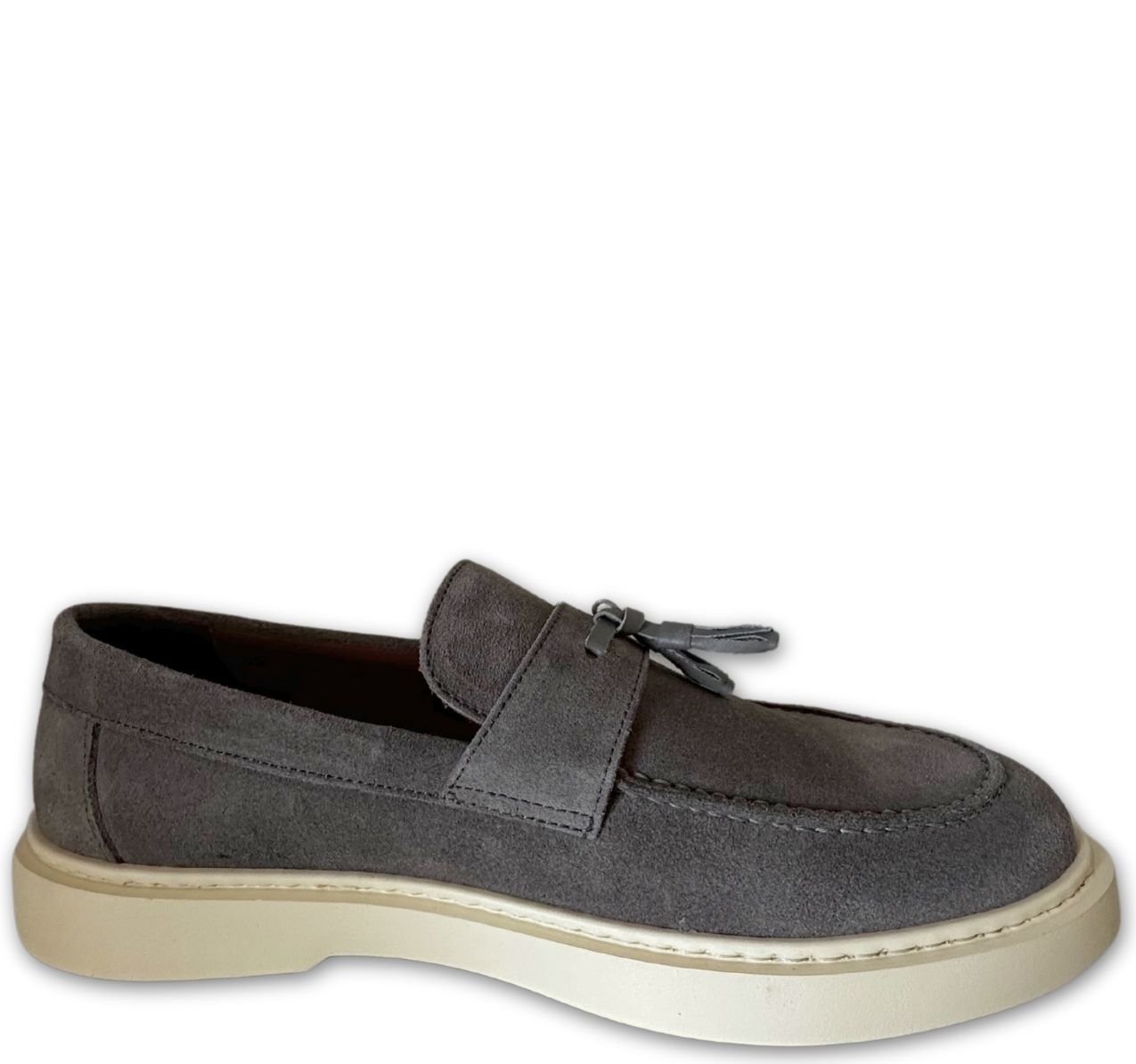 Mocassino Camoscio Grigio Rogal's Uomo Bolt6 - immagine 2
