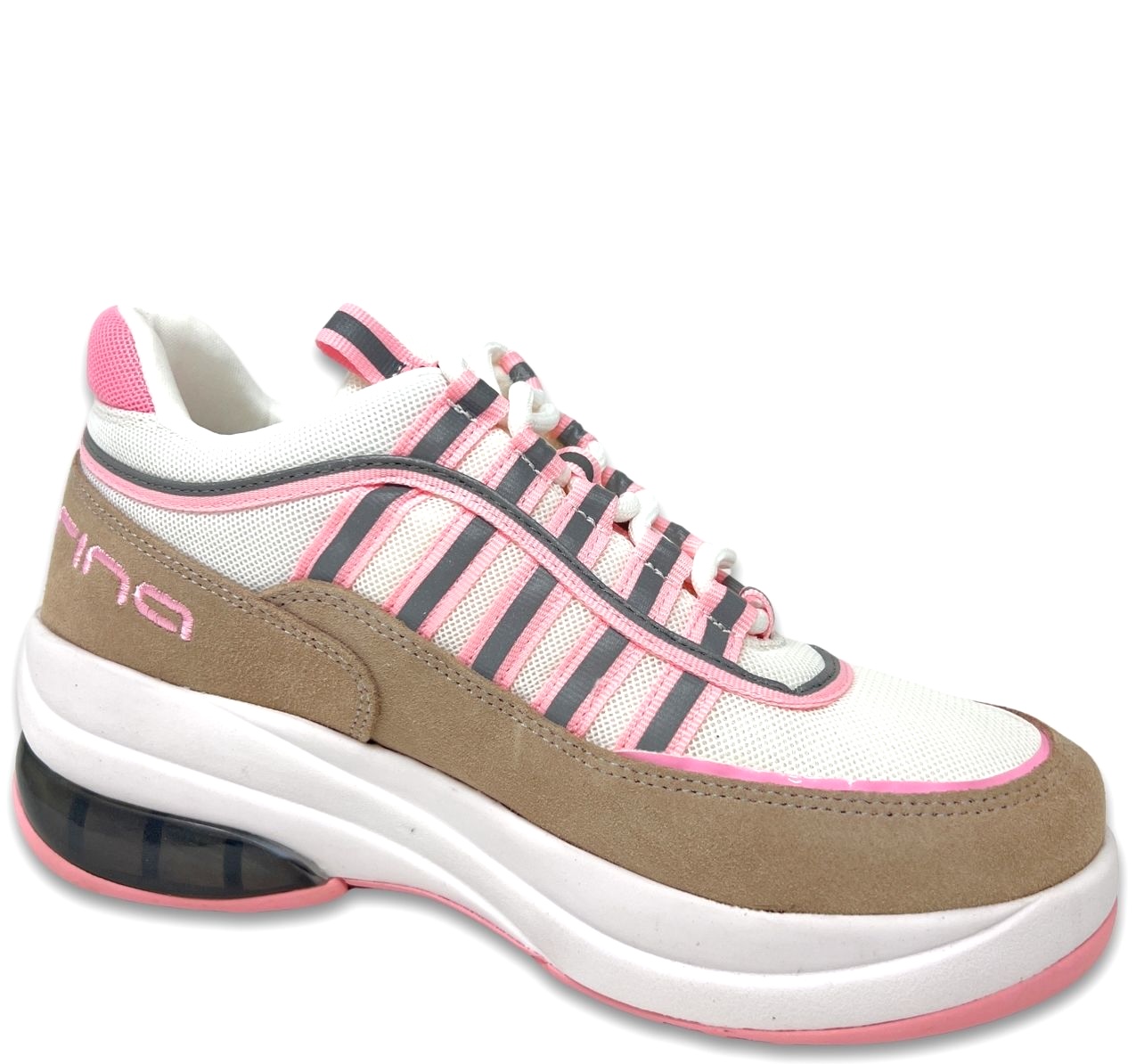 Sneaker Up Fornarina Rosa-Beige - immagine 2