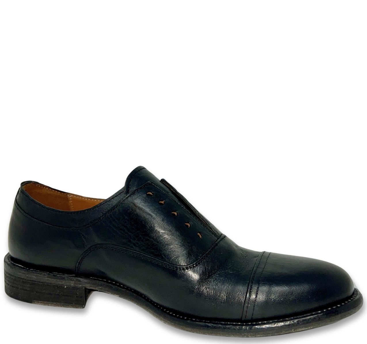 Scarpa Uomo Elegante Pelle Nera Rogal's Panka3 - immagine 2