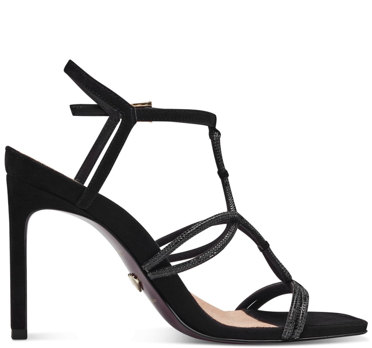 Sandalo Nero Tacco Alto 28308 - immagine 2