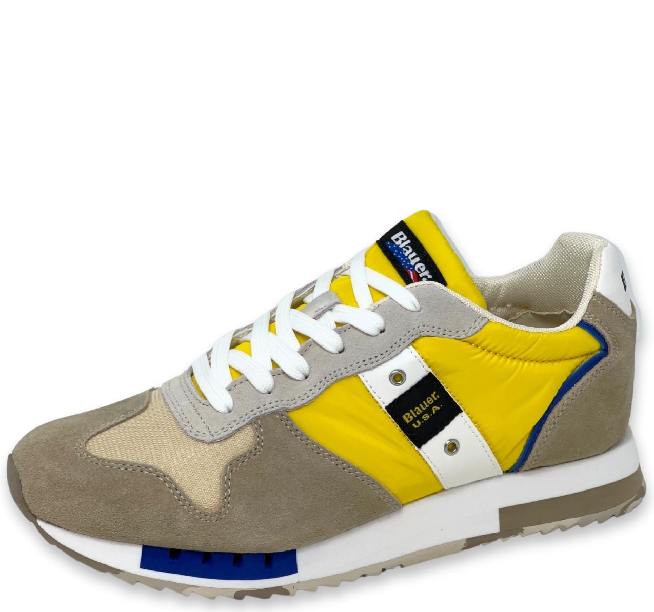 Sneaker Beige Giallo Queens01 Blauer