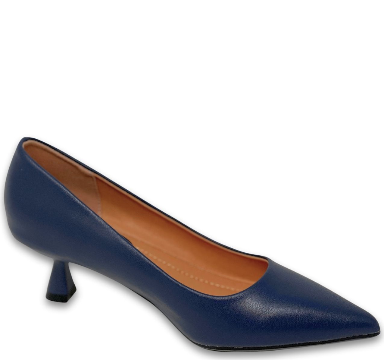Decollete Tacco Medio Blu Navy Francesco Milano E0704A - immagine 2