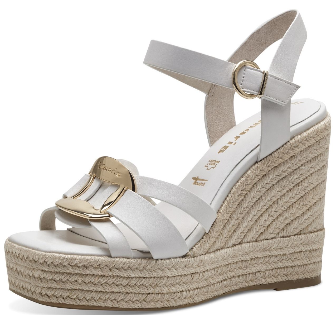 Sandalo Zeppa Alta Bianco 28344