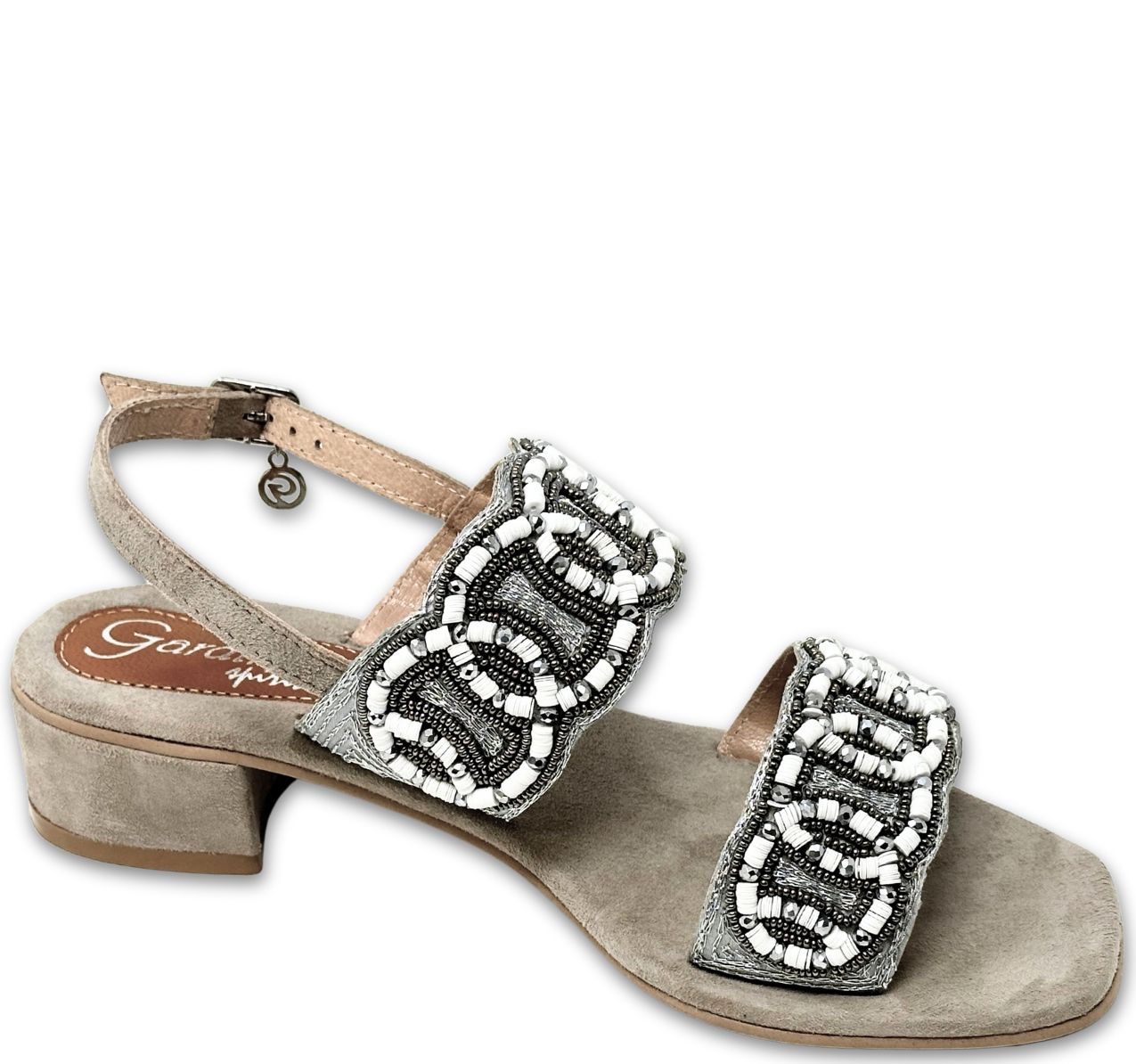 Sandalo Grigio Tacco Medio GS548 - immagine 2
