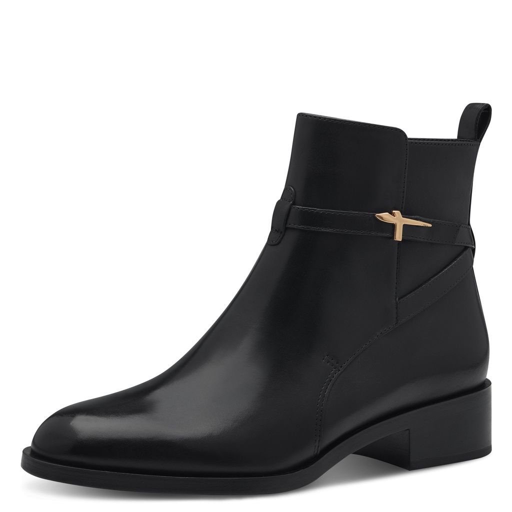 Stivaletto Nero Tacco Basso 25321