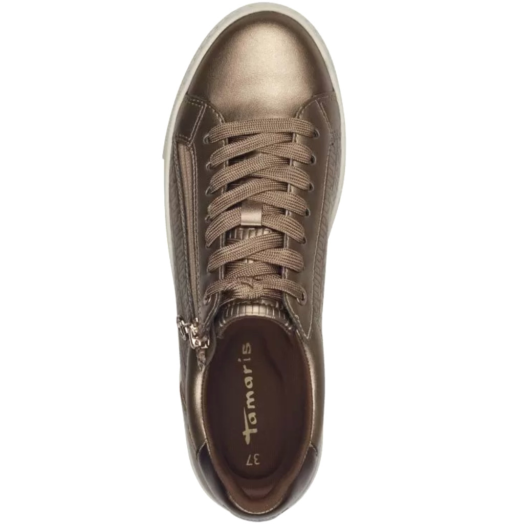 Sneaker Platform Marrone Laminata 23313 - immagine 2