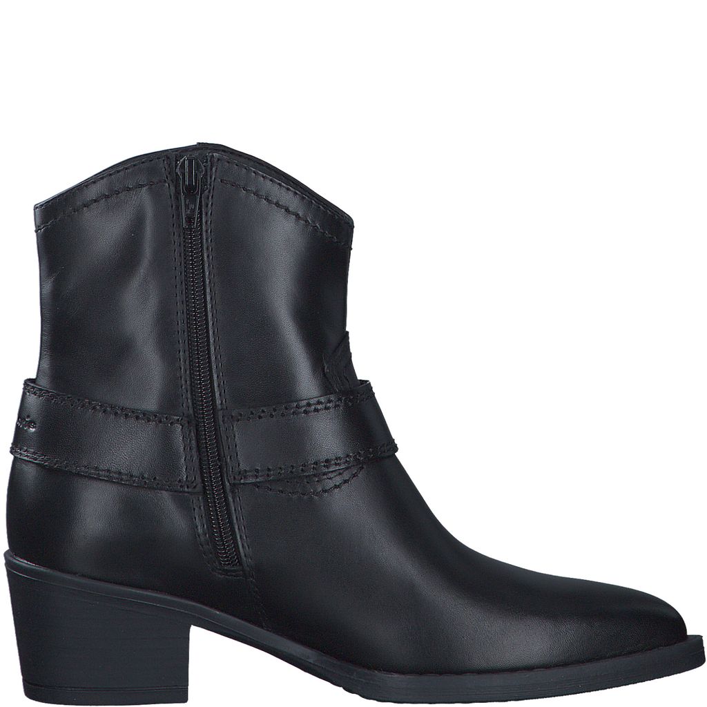 Stivaletto texano nero tacco medio 25705 - immagine 2