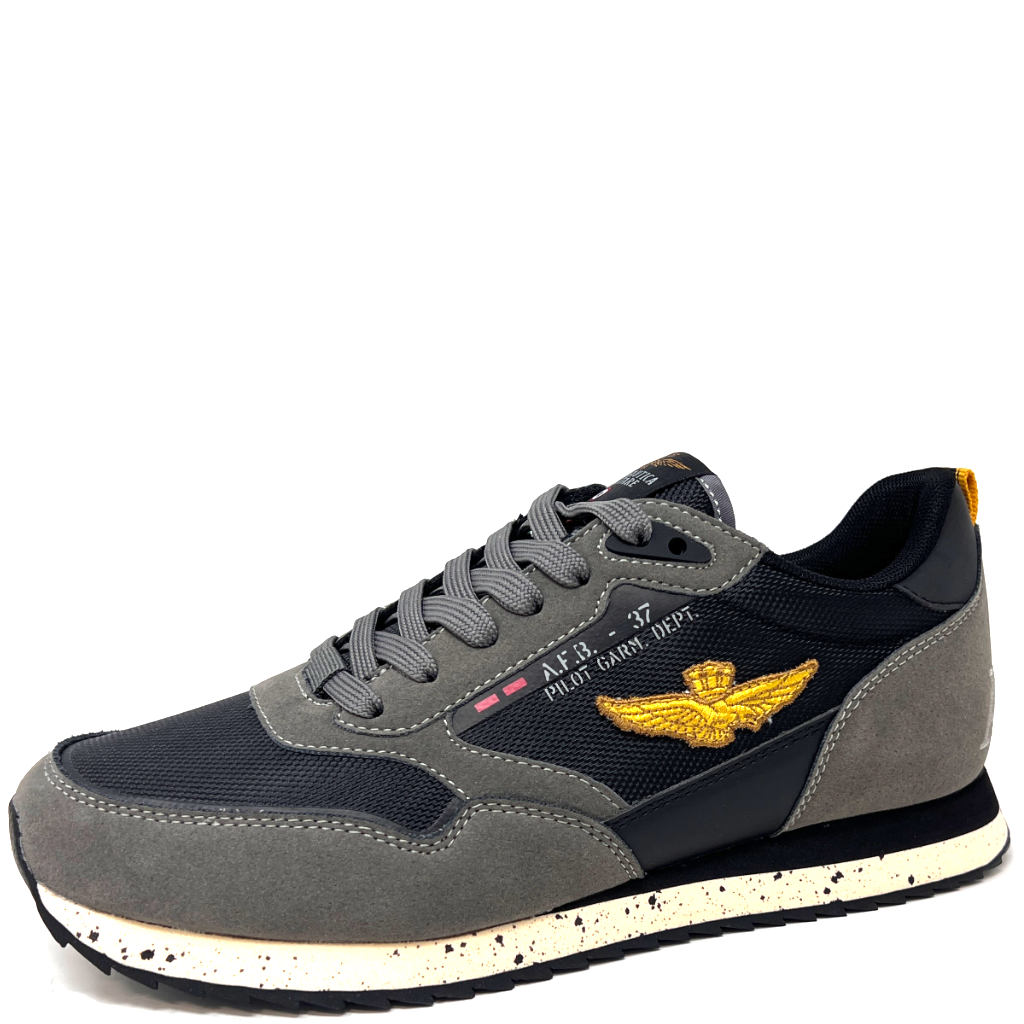 Sneaker Nera e Grigia Uomo Aeronautica Militare 288CT3379