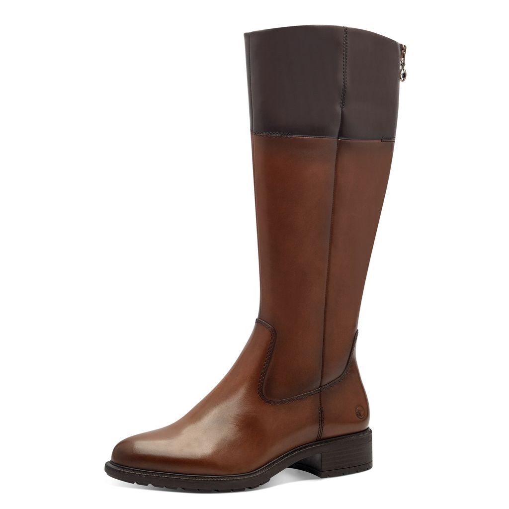 Stivale Marrone Multicolor Tacco Basso 25642