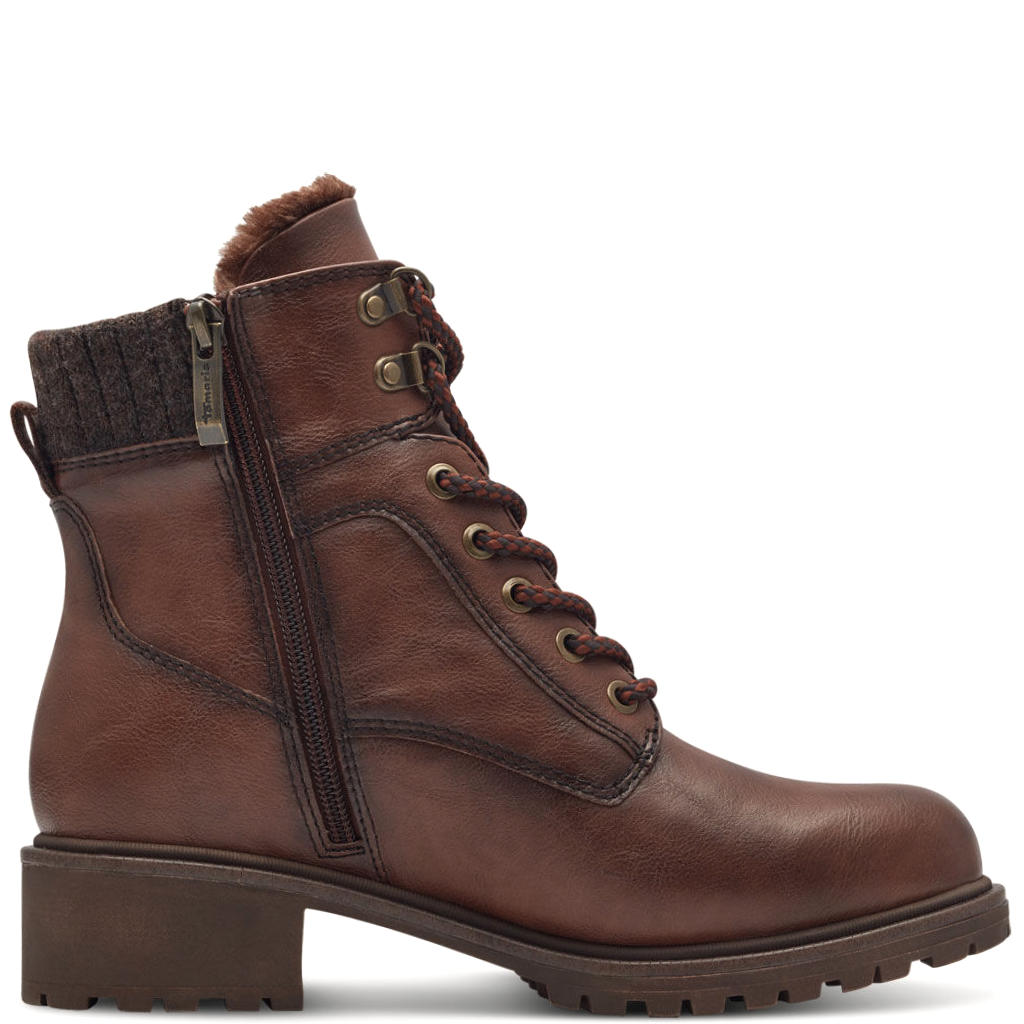 Stivaletto Lacci Pelle Marrone 26266 - immagine 2