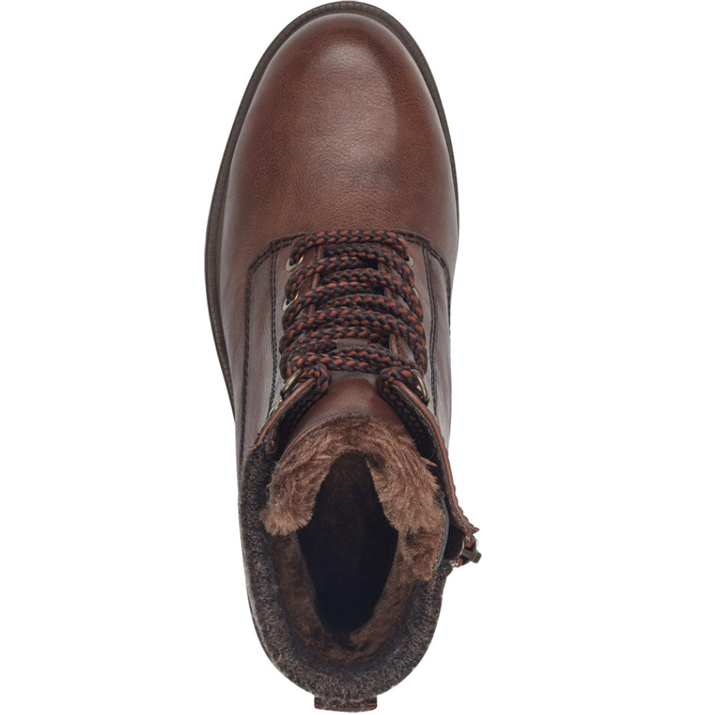 Stivaletto Lacci Pelle Marrone 26266 - immagine 4