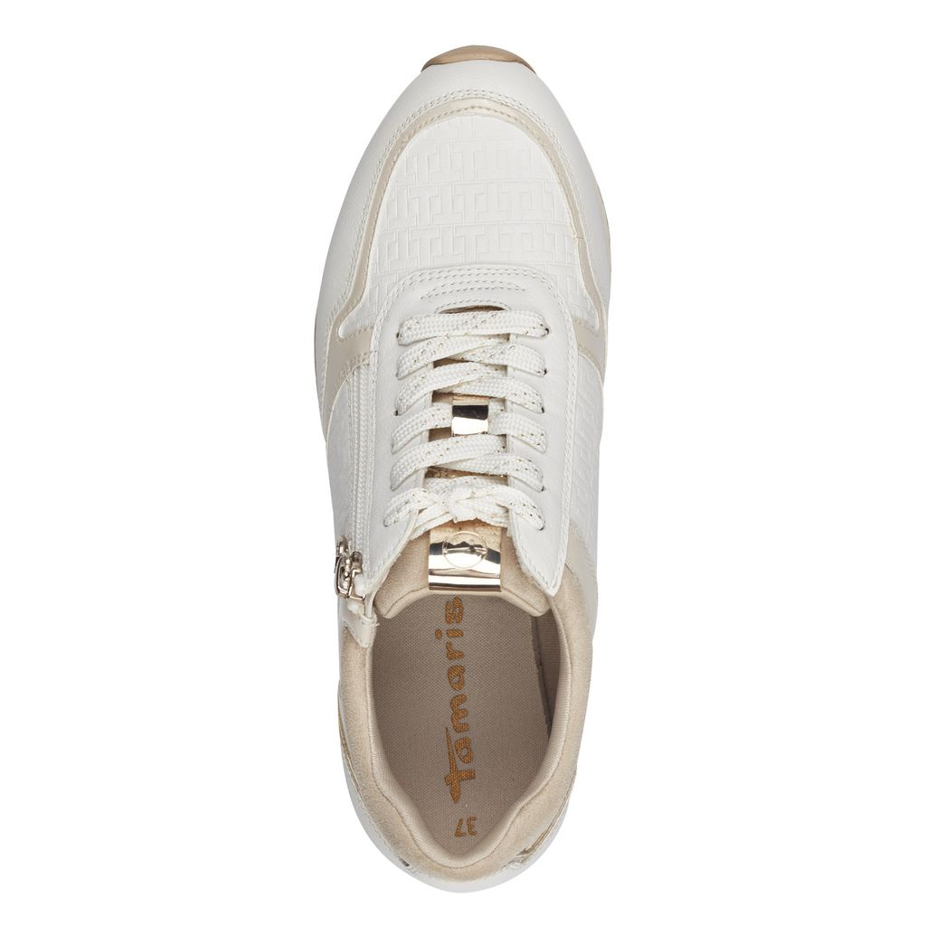 Sneaker Bassa Bianca Oro 23603 - immagine 5