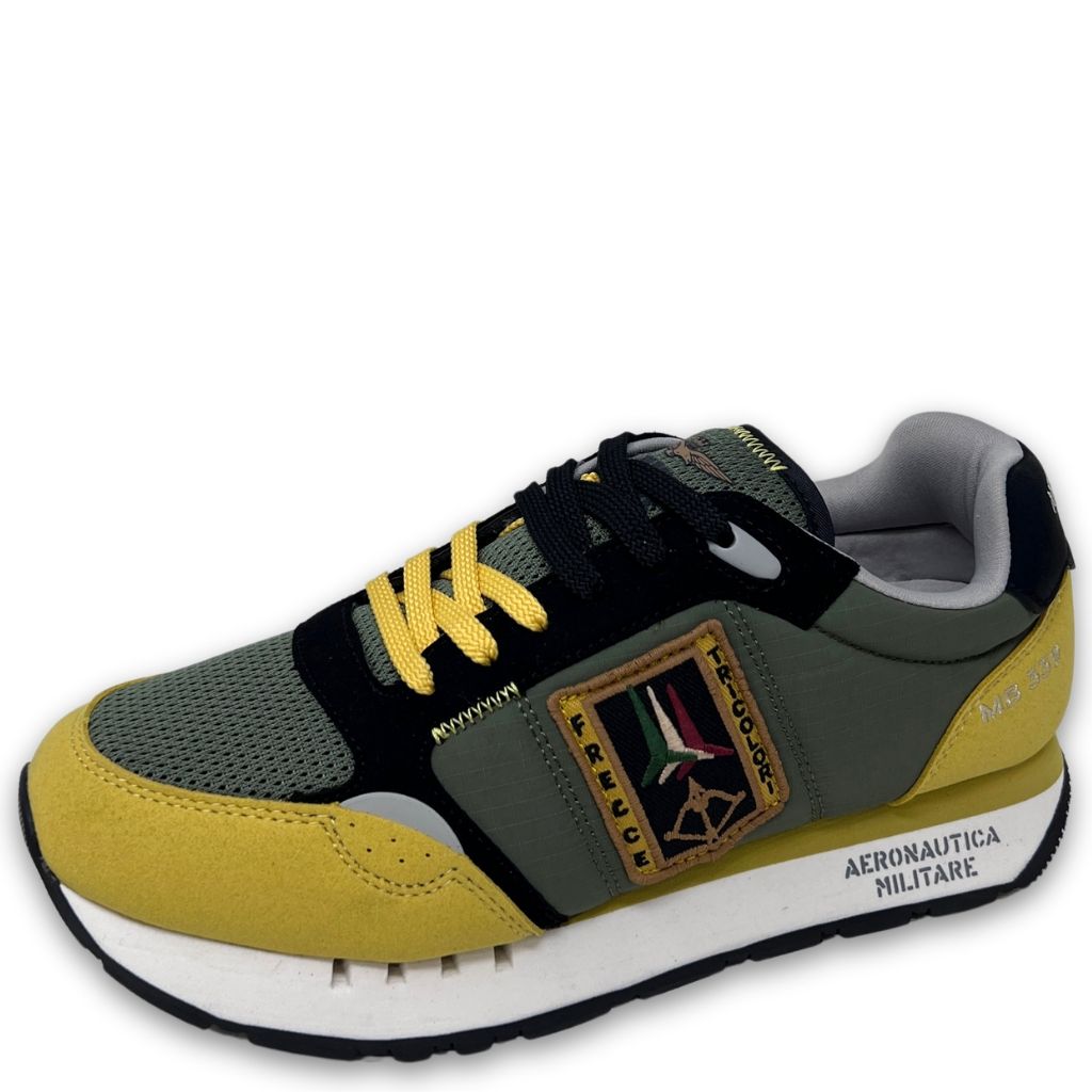 Sneaker gialla verde Uomo Aeronautica Militare 251SC292CT3331