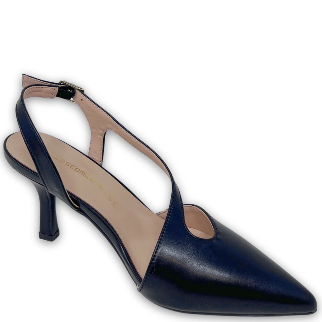 Scarpa Tacco Medio Nero A0813A - immagine 2