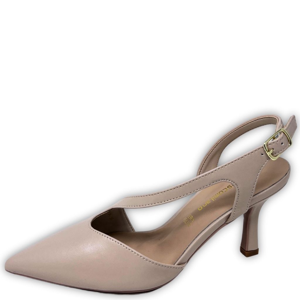 Scarpa Tacco Medio Beige A0813A