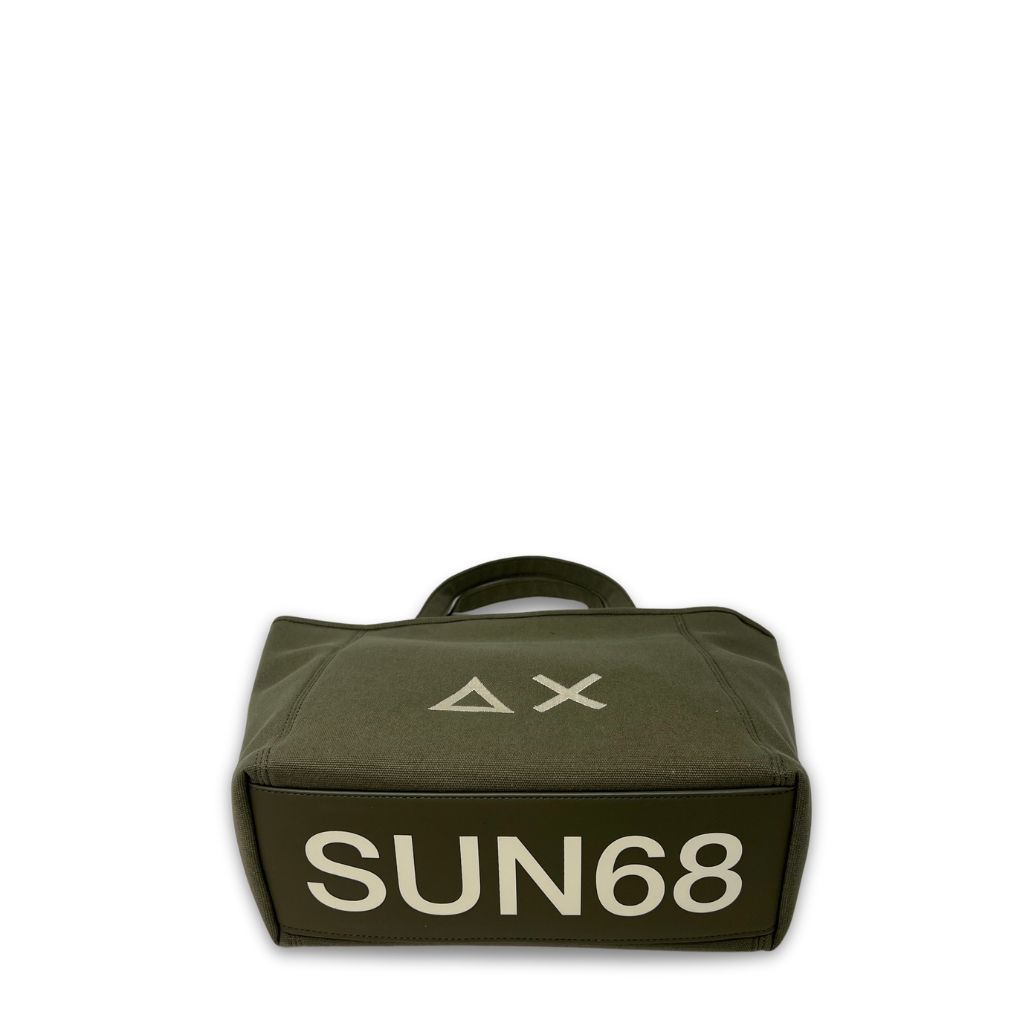 Borsa Piccola Tessuto Verde Militare Sun68 Z35262 - immagine 3