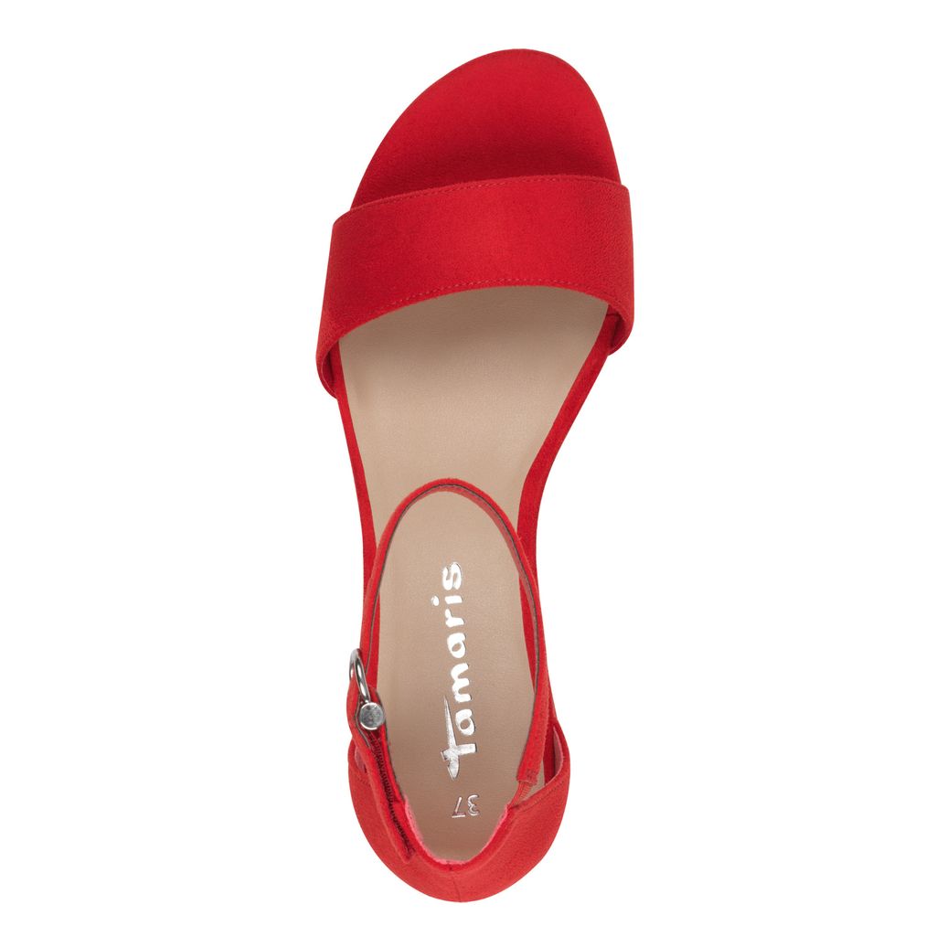 Sandalo Tacco Medio Rosso 28201 - immagine 5