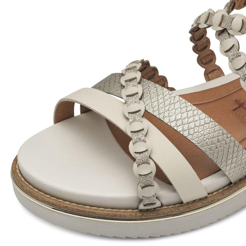 Sandalo Zeppa Media Beige 28207 - immagine 3