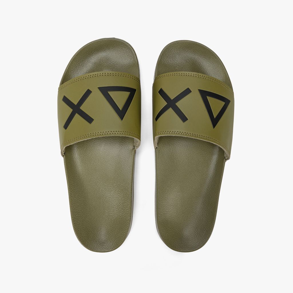 Ciabatta Uomo Sun68 X35102 Verde Militare