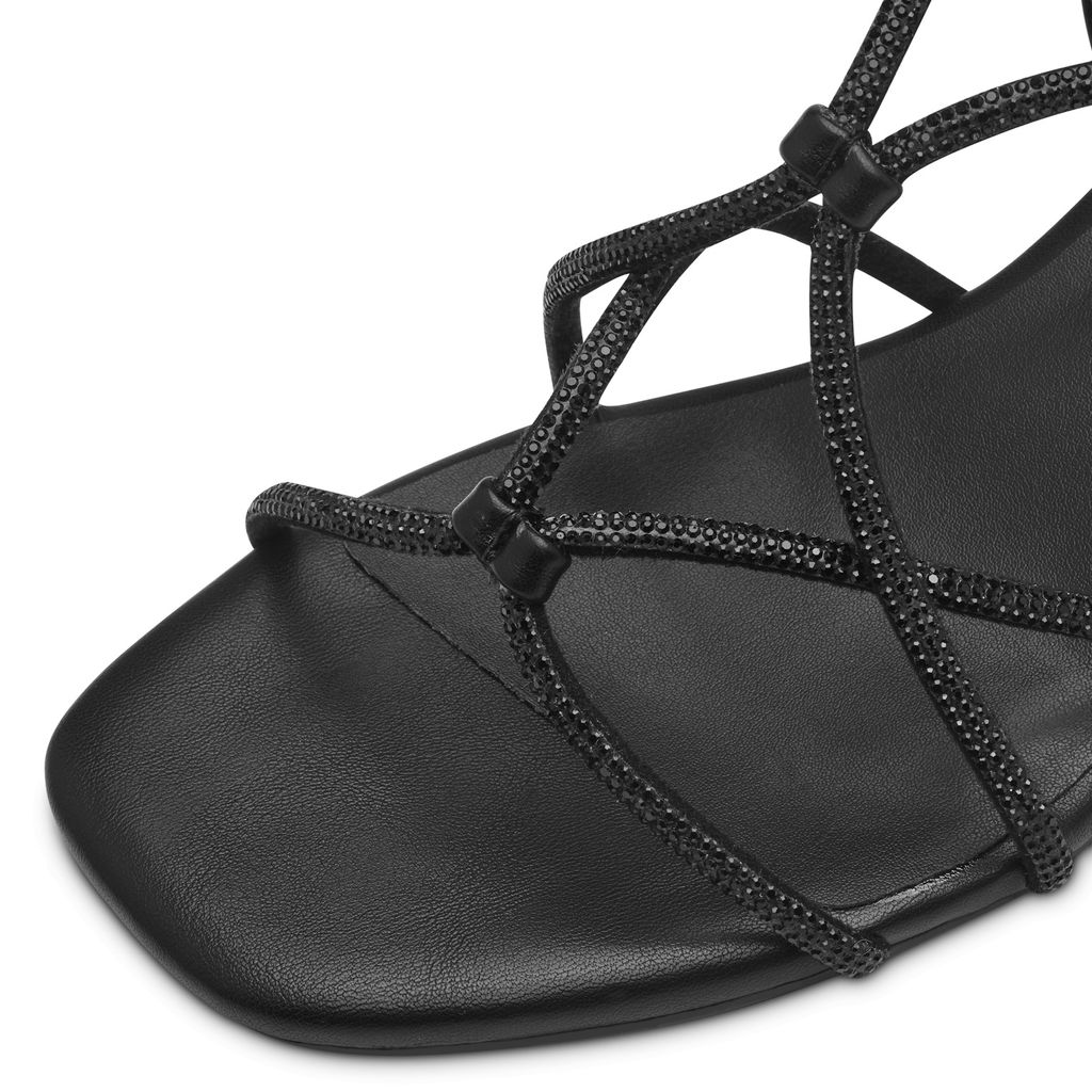 Sandalo Nero Elegante Tacco Medio 28236 - immagine 3