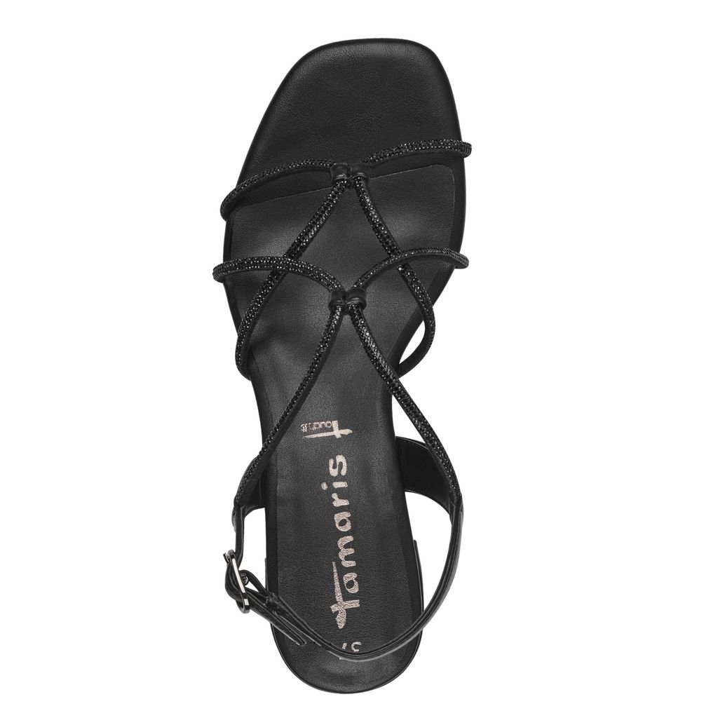 Sandalo Nero Elegante Tacco Medio 28236 - immagine 2