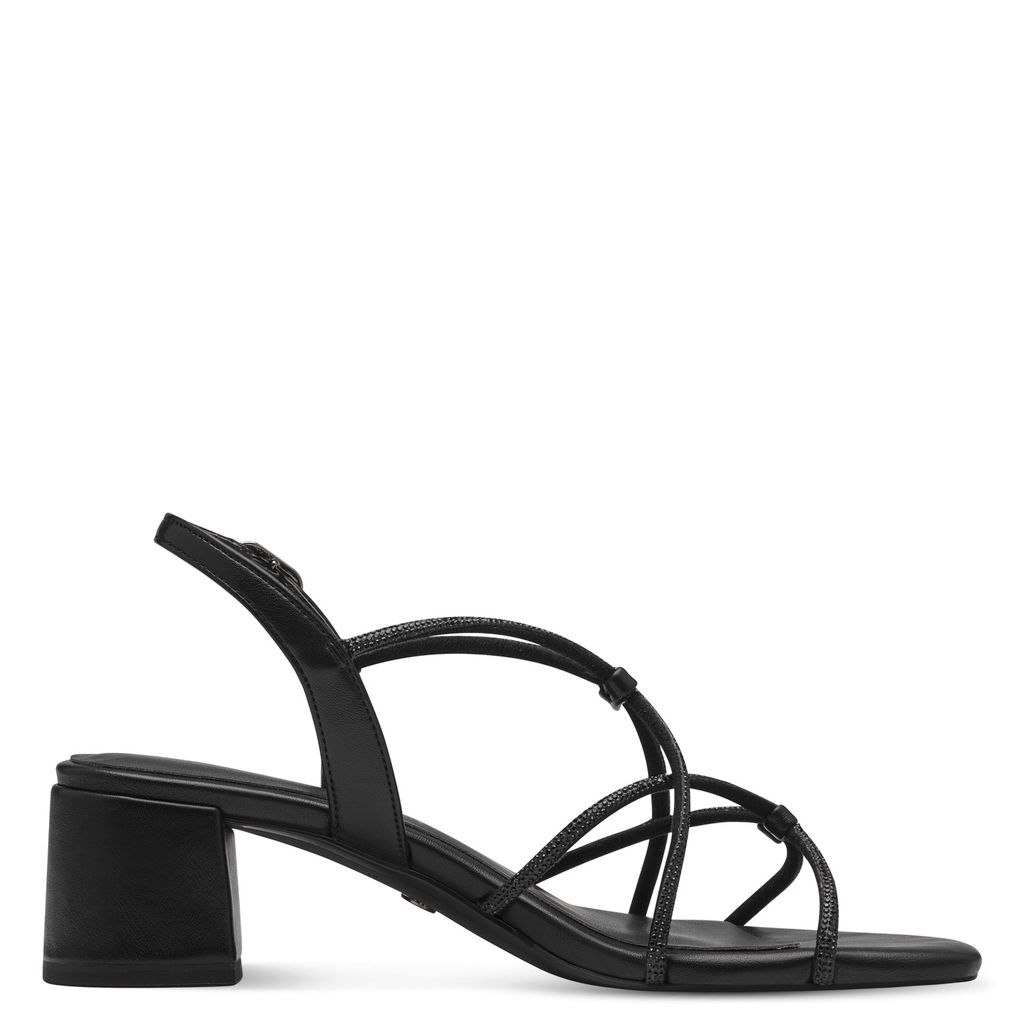 Sandalo Nero Elegante Tacco Medio 28236 - immagine 4