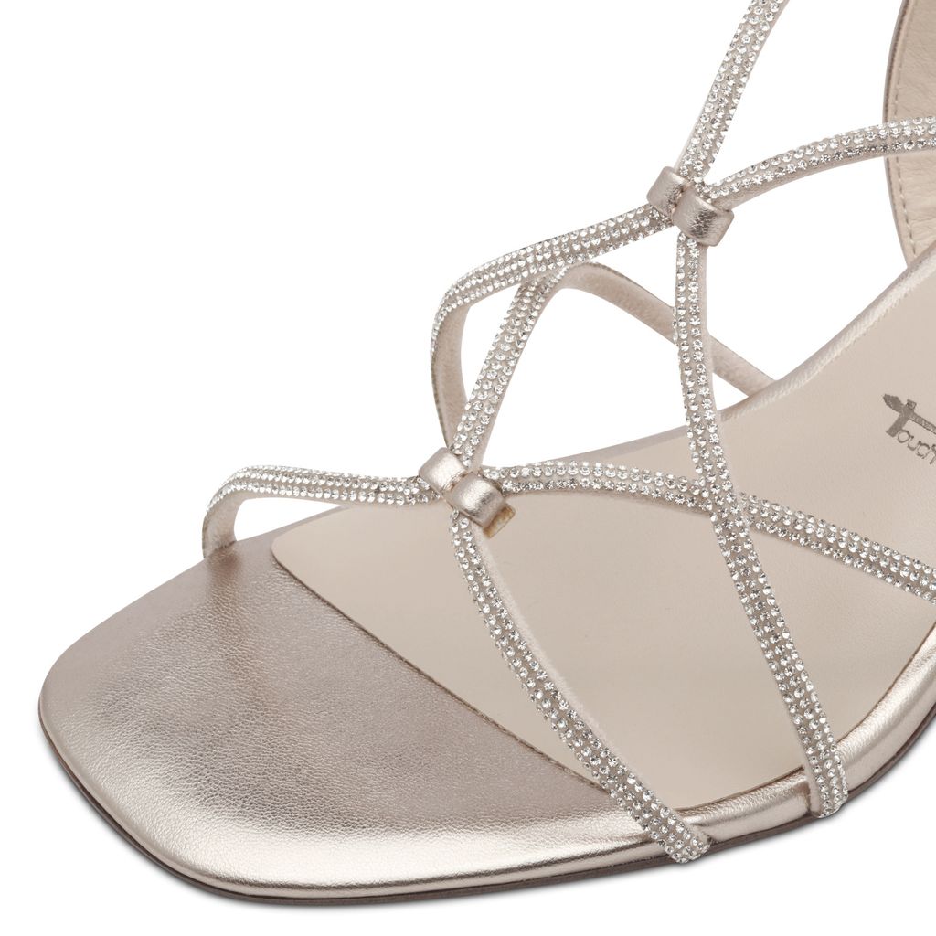 Sandalo Oro Elegante Tacco Medio 28236 - immagine 3