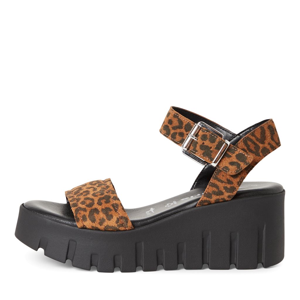 Sandalo Leopardato Zeppa Alta 28712 - immagine 2