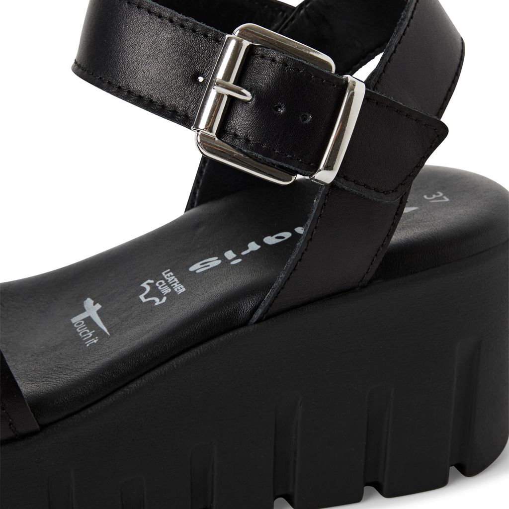 Sandalo Nero Zeppa 28712 - immagine 4