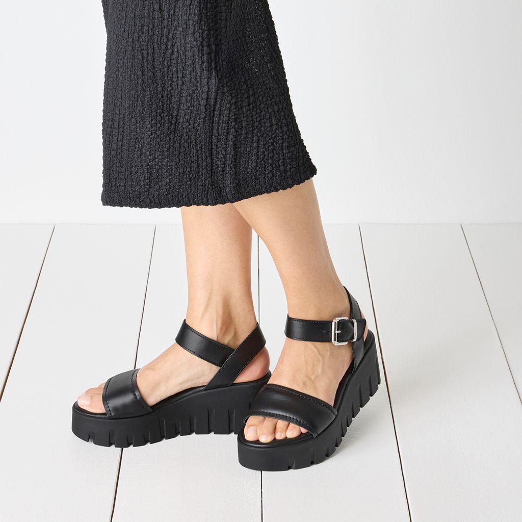 Sandalo Nero Zeppa 28712 - immagine 2