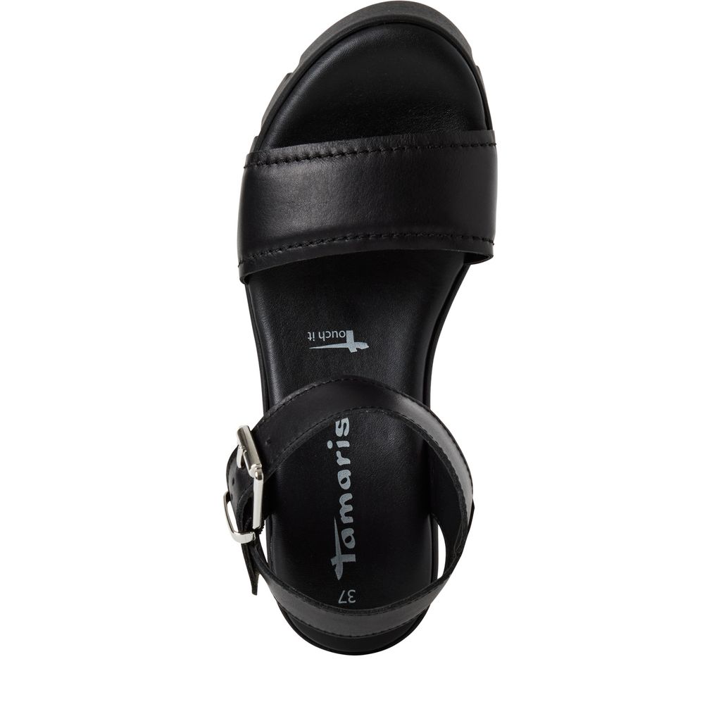 Sandalo Nero Zeppa 28712 - immagine 3
