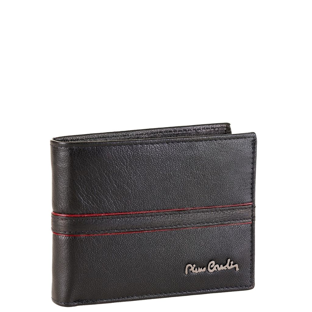 PortaFoglio Nero Rosso 8824 TILAK108 Pierre Cardin