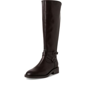 Stivale Marrone Scuro Tacco Basso 25504