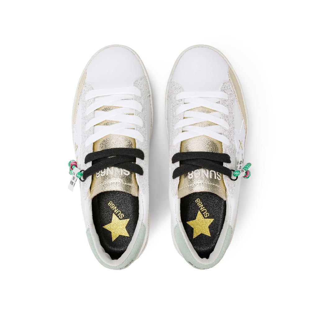 Sneaker Z36242 Bianco/Verde Acquamarina - immagine 4