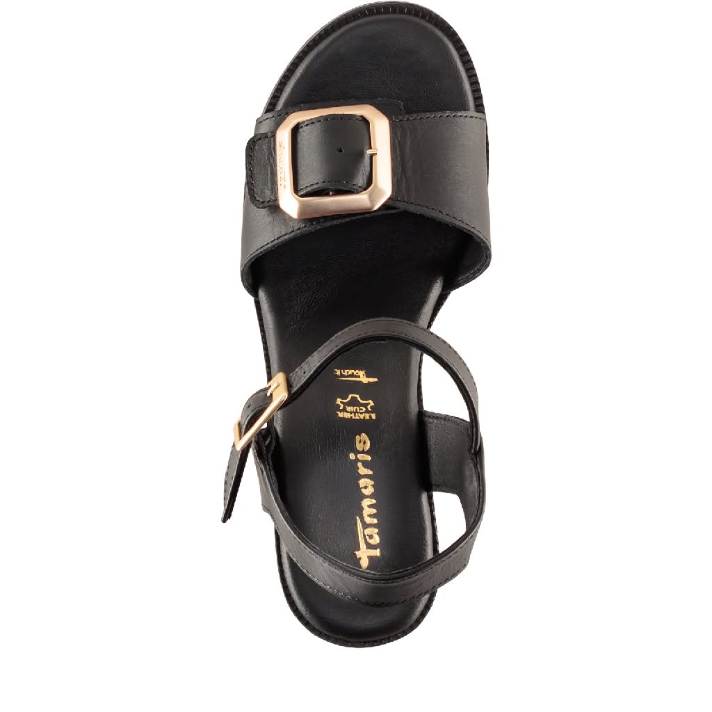 Sandalo 28303 Nero Pelle - immagine 5