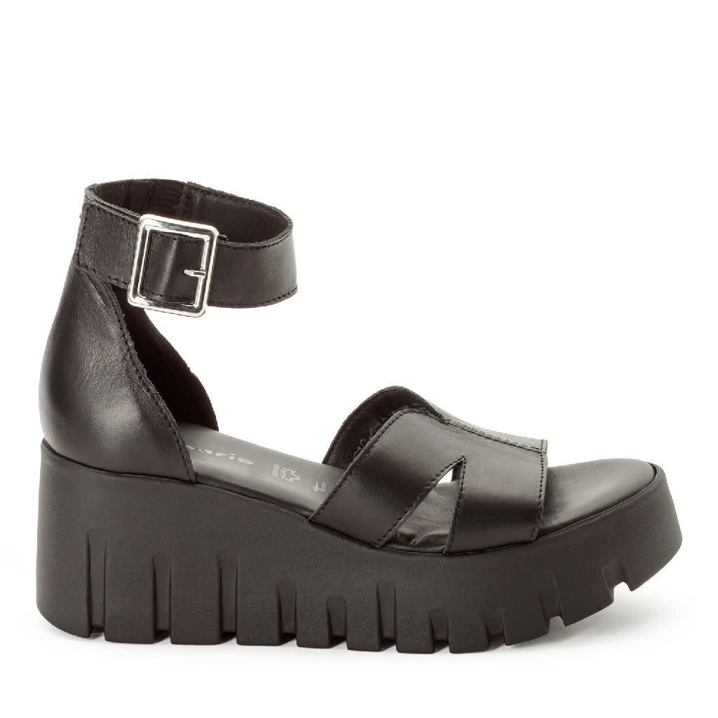 Sandalo 28701 Nero Pelle - immagine 2