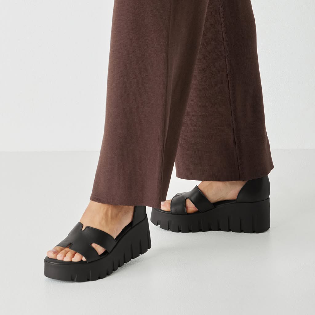 Sandalo 28701 Nero Pelle - immagine 5