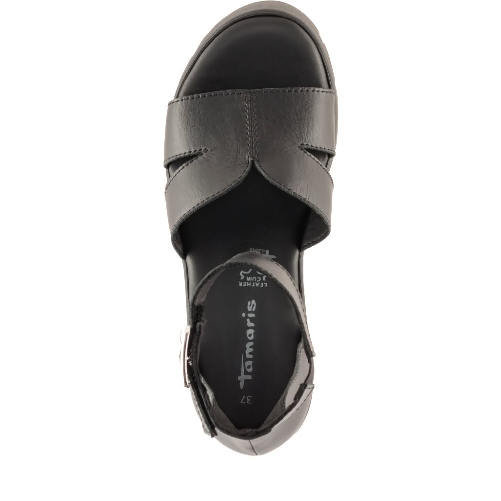 Sandalo 28701 Nero Pelle - immagine 6