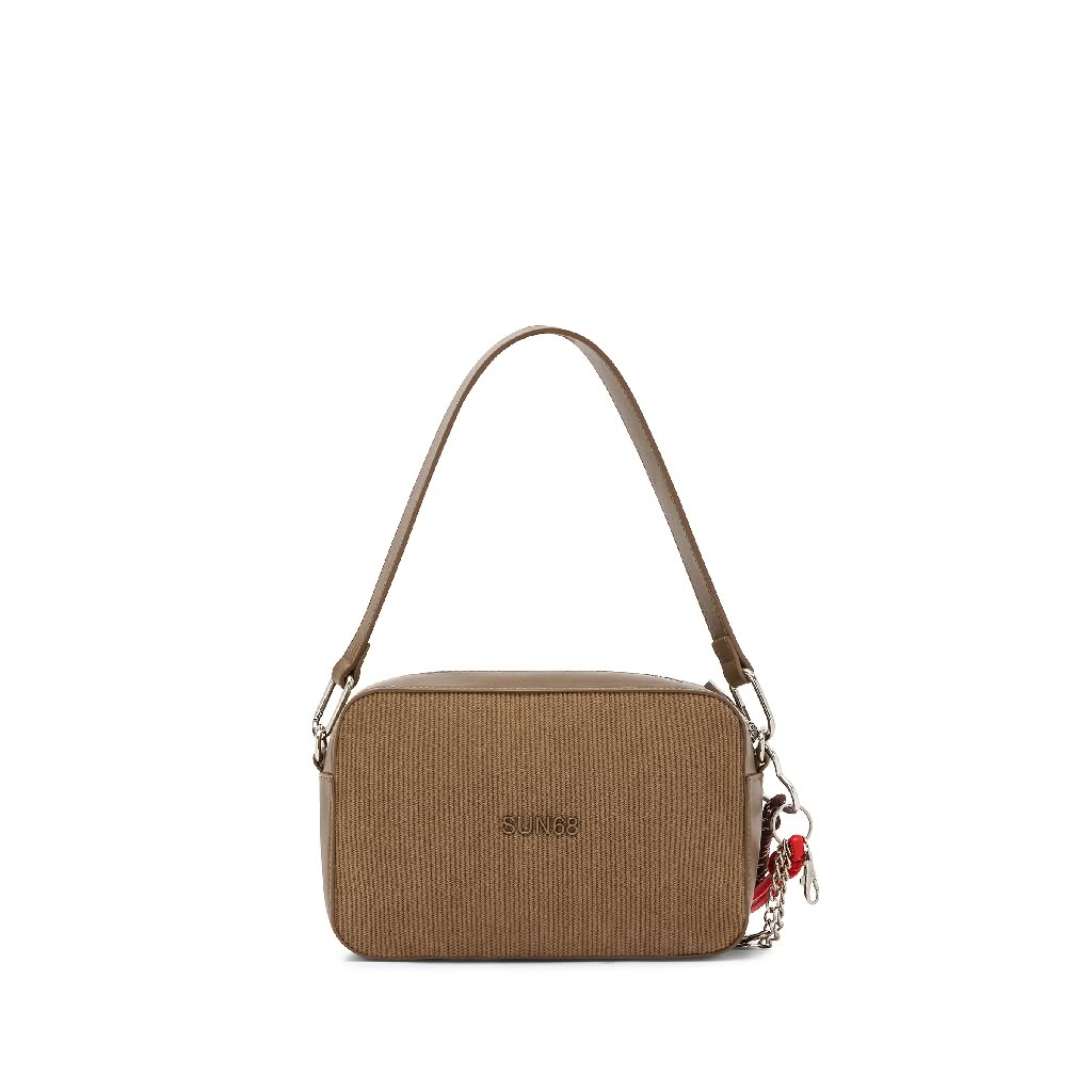 Borsa a tracolla Y46218 77 Beige SUN68 - immagine 4