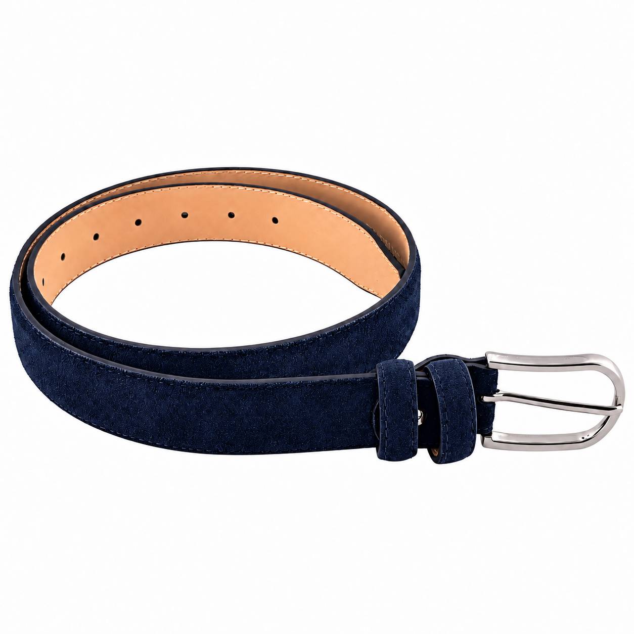 Cintura CDK116 Uomo Camoscio blu scuro Altezza 3,5 cm