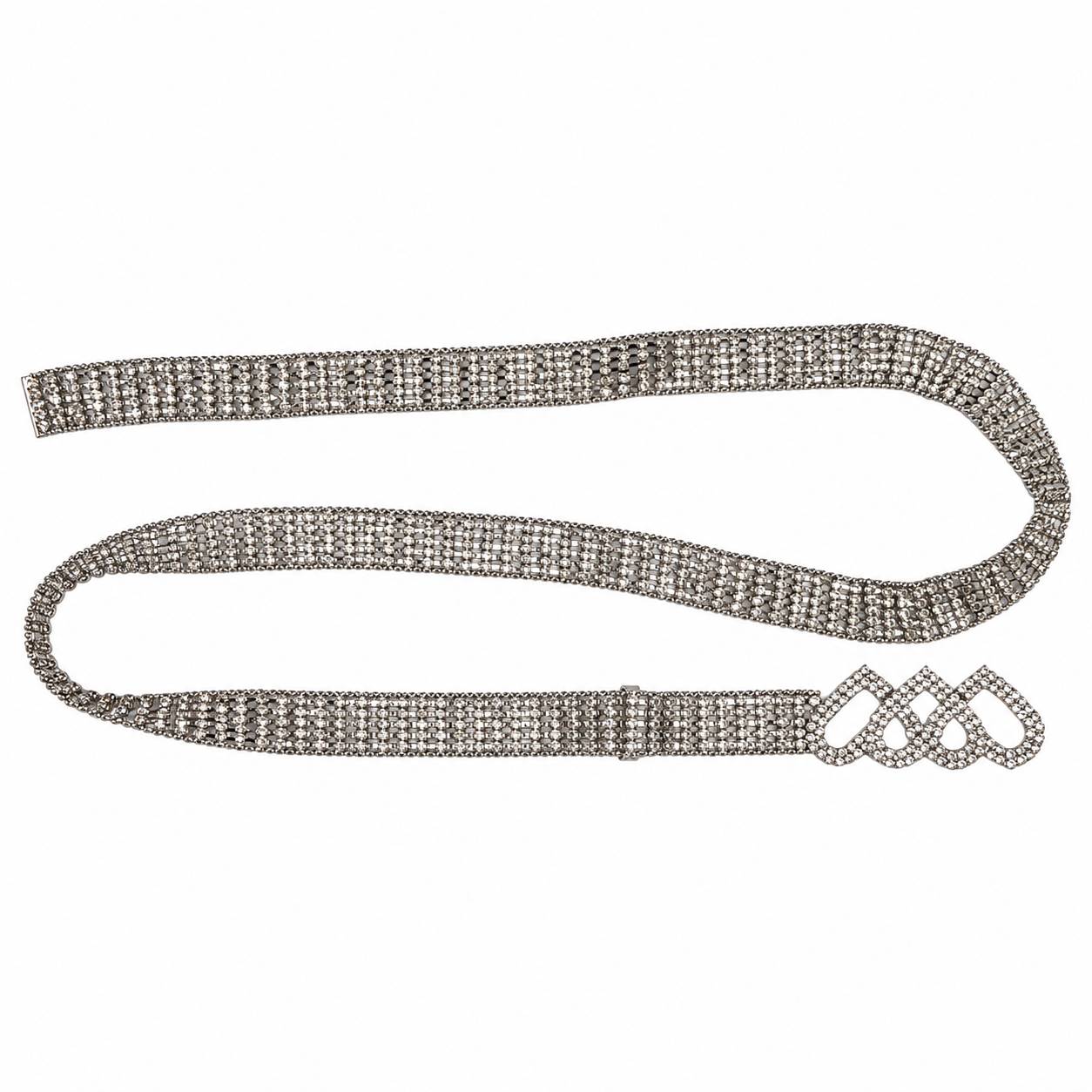 Cintura Donna Strass colore Argento articolo CTLD6665 - immagine 2